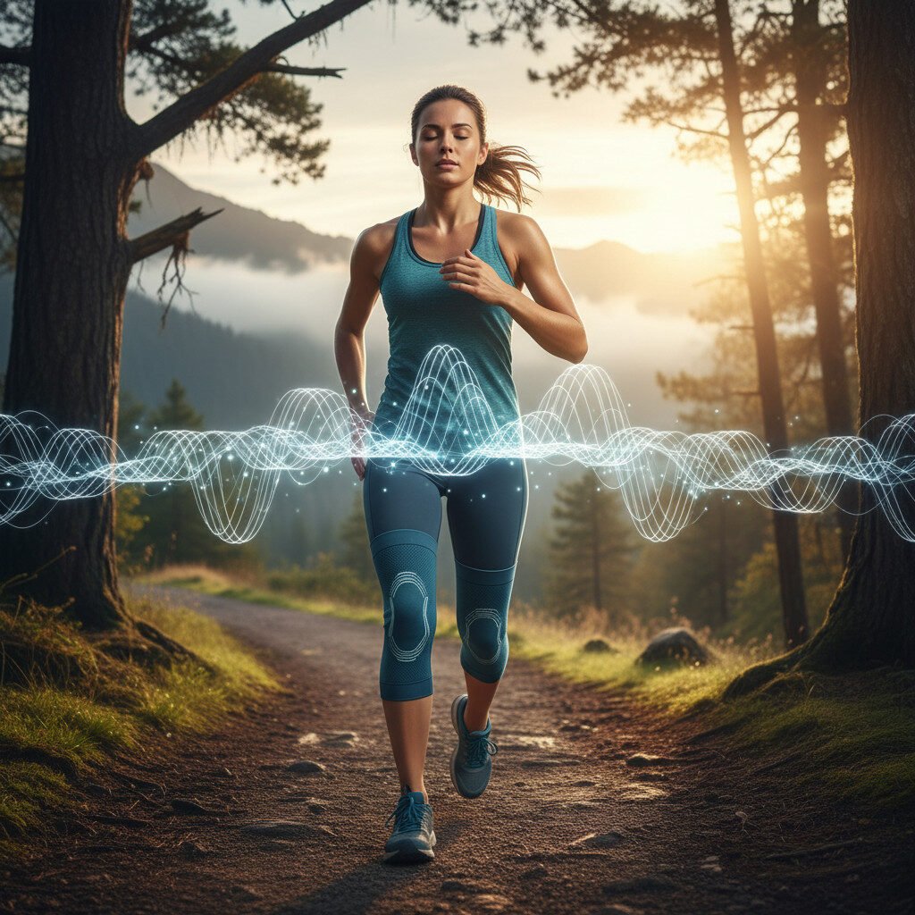 Runner assessing knee pain and recovery timeline